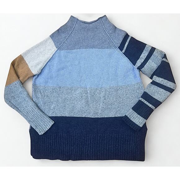 Zaket & Plover Merino Wool Blend Colorblock Sweater, Size M - Picture 5 of 8